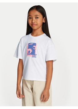 Calvin Klein Jeans T-Shirt Flower IG0IG02626 Biały Regular Fit ze sklepu MODIVO w kategorii Bluzki dziewczęce - zdjęcie 181174799