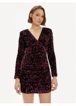Gina Tricot Sukienka koktajlowa 21349 Bordowy Slim Fit ze sklepu MODIVO w kategorii Sukienki - zdjęcie 181174876