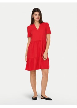 ONLY Sukienka letnia Tiri-Caro 15310970 Czerwony Regular Fit ze sklepu MODIVO w kategorii Sukienki - zdjęcie 181174938
