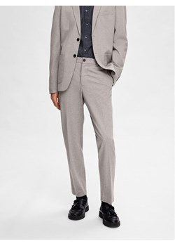 Selected Homme Spodnie garniturowe 16092485 Szary Slim Fit ze sklepu MODIVO w kategorii Spodnie męskie - zdjęcie 181175139