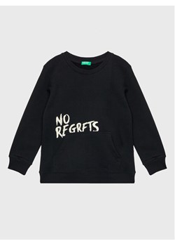 United Colors Of Benetton Bluza 3JLXC107O Czarny Regular Fit ze sklepu MODIVO w kategorii Bluzy dziewczęce - zdjęcie 181175215