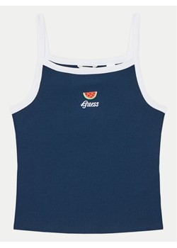 Guess Top J5GI07 KCU20 Niebieski Slim Fit ze sklepu MODIVO w kategorii Bluzki dziewczęce - zdjęcie 181175228
