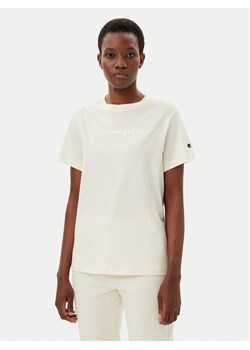 Champion T-Shirt 117650 Écru Slim Fit ze sklepu MODIVO w kategorii Bluzki damskie - zdjęcie 181175466
