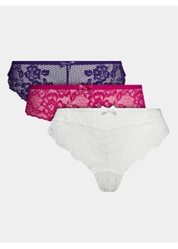 Hunkemöller Komplet 3 par stringów Bianca 202870 Różowy ze sklepu MODIVO w kategorii Majtki damskie - zdjęcie 181175475