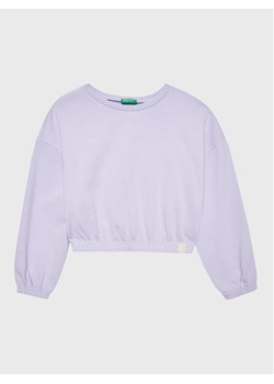 United Colors Of Benetton Bluza 3UHRC10AT Fioletowy Regular Fit ze sklepu MODIVO w kategorii Bluzy dziewczęce - zdjęcie 181175629