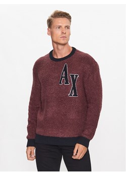 Armani Exchange Sweter 6RZM2B ZM3GZ 14AU Bordowy Regular Fit ze sklepu MODIVO w kategorii Swetry męskie - zdjęcie 181175745