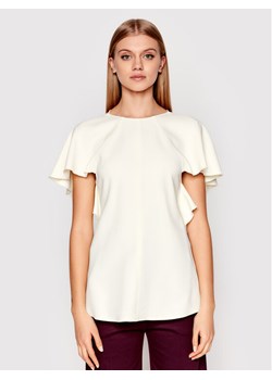 Victoria Victoria Beckham Bluzka Drape 1122WTP003178B Żółty Regular Fit ze sklepu MODIVO w kategorii Bluzki damskie - zdjęcie 181175838