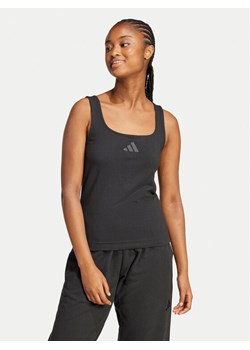 adidas Top All SZN Luxe JJ2336 Czarny Slim Fit ze sklepu MODIVO w kategorii Bluzki damskie - zdjęcie 181175888