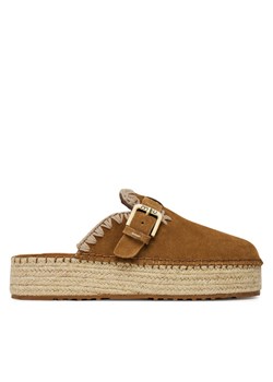 Mou Espadryle Jute clog plain MU.SW641000A Brązowy ze sklepu MODIVO w kategorii Espadryle damskie - zdjęcie 181176079