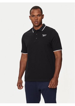 Reebok Polo Identity Small Logo Polo 100073035 Czarny Regular Fit ze sklepu MODIVO w kategorii T-shirty męskie - zdjęcie 181176128