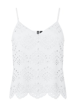 Pieces Top Vilde 17156563 Biały Regular Fit ze sklepu MODIVO w kategorii Bluzki damskie - zdjęcie 181176626