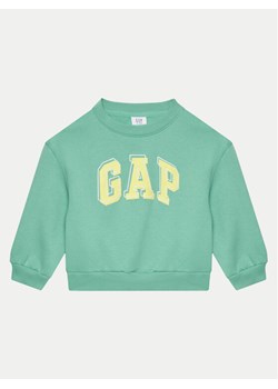 Gap Bluza 746173-00 Zielony Relaxed Fit ze sklepu MODIVO w kategorii Bluzy chłopięce - zdjęcie 181176835