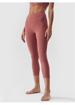 4F Legginsy 4FAW23TFTIF155 Czerwony Slim Fit ze sklepu MODIVO w kategorii Spodnie damskie - zdjęcie 181176867