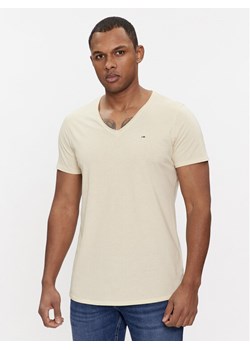 Tommy Jeans T-Shirt Jaspe DM0DM09587 Beżowy Slim Fit ze sklepu MODIVO w kategorii T-shirty męskie - zdjęcie 181176925