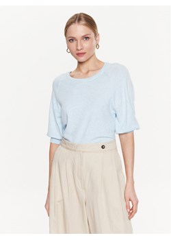 Moss Copenhagen Bluzka 17527 Błękitny Basic Fit ze sklepu MODIVO w kategorii Bluzki damskie - zdjęcie 181176928