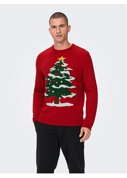 Only & Sons Sweter 22023347 Czerwony Regular Fit ze sklepu MODIVO w kategorii Swetry męskie - zdjęcie 181177337