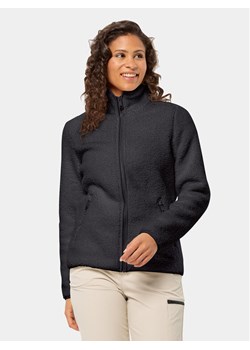 Jack Wolfskin Polar High Curl Jacket 1708732 Czarny Regular Fit ze sklepu MODIVO w kategorii Bluzy damskie - zdjęcie 181177348