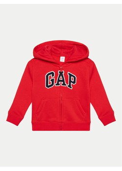 Gap Bluza 625776-00 Czerwony Regular Fit ze sklepu MODIVO w kategorii Bluzy chłopięce - zdjęcie 181177497