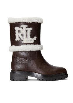 Lauren Ralph Lauren Botki Carter 802915439002 Brązowy ze sklepu MODIVO w kategorii Kozaki damskie - zdjęcie 181177587