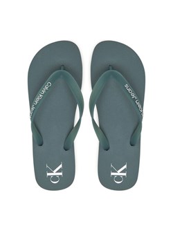 Calvin Klein Jeans Japonki Beach Sandal Transparent Tpu YM0YM01267 Turkusowy ze sklepu MODIVO w kategorii Klapki męskie - zdjęcie 181177597