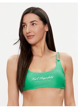 KARL LAGERFELD Góra od bikini 241W2205 Zielony ze sklepu MODIVO w kategorii Stroje kąpielowe - zdjęcie 181177885