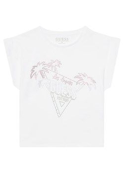 Guess T-Shirt J5GI32 K8HM4 Biały Regular Fit ze sklepu MODIVO w kategorii Bluzki dziewczęce - zdjęcie 181177918