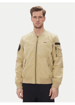 Aeronautica Militare Kurtka bomber 251AB2216CT3501 Beżowy Regular Fit ze sklepu MODIVO w kategorii Kurtki męskie - zdjęcie 181178037