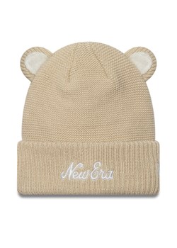 New Era Czapka Teddy Bear Ears Cuff Knit Beanie 60580874 Beżowy ze sklepu MODIVO w kategorii Czapki dziecięce - zdjęcie 181178098