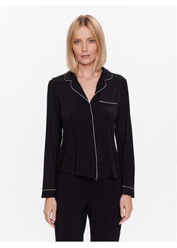 Hunkemöller Koszulka piżamowa Jacket 201739 Czarny Regular Fit ze sklepu MODIVO w kategorii Piżamy damskie - zdjęcie 181178215
