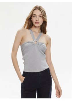 MICHAEL Michael Kors Top MS460W2AFB Srebrny Slim Fit ze sklepu MODIVO w kategorii Bluzki damskie - zdjęcie 181178288