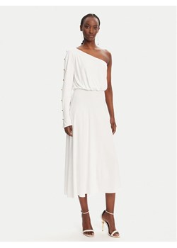 Elisabetta Franchi Sukienka koktajlowa AB80252E2 360 Biały Regular Fit - id: 0000305007520 - marki Elisabetta Franchi - 181178467 Elisabetta Franchi Sukienka koktajlowa AB80252E2 360 Biały Regular Fit ze sklepu MODIVO w kategorii Sukienki - zdjęcie 181178467