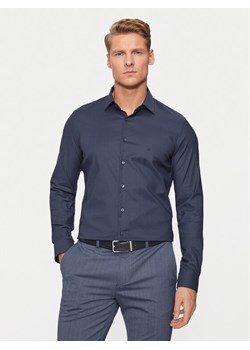 Calvin Klein Koszula K10K113182 Granatowy Slim Fit ze sklepu MODIVO w kategorii Koszule męskie - zdjęcie 181178706