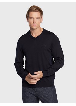 Boss Sweter Baram-L 50476363 Granatowy Slim Fit ze sklepu MODIVO w kategorii Swetry męskie - zdjęcie 181179016
