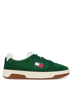 Tommy Jeans Sneakersy Tjm Cupsole Suede EM0EM01568 Zielony ze sklepu MODIVO w kategorii Buty sportowe męskie - zdjęcie 181179027