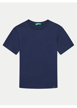 United Colors Of Benetton T-Shirt 3I1XC109W Granatowy Regular Fit ze sklepu MODIVO w kategorii T-shirty chłopięce - zdjęcie 181179285