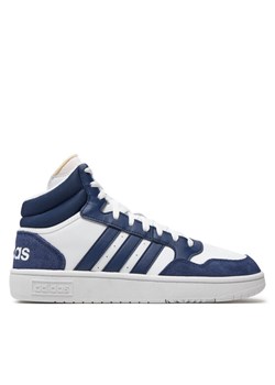 adidas Sneakersy Hoops 3 Mid Lifestyle Basketball Classic Vintage IG1432 Biały ze sklepu MODIVO w kategorii Buty sportowe męskie - zdjęcie 181179399