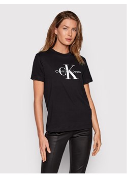 Calvin Klein Jeans T-Shirt J20J219142 Czarny Regular Fit ze sklepu MODIVO w kategorii Bluzki damskie - zdjęcie 181179416