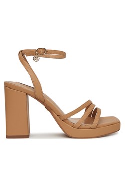 Nine West Sandały TS6197-01 Beżowy ze sklepu MODIVO w kategorii Sandały damskie - zdjęcie 181179735