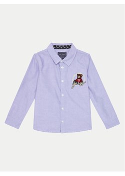 Guess Koszula N4BH08 W9CL0 Niebieski Regular Fit ze sklepu MODIVO w kategorii Koszule chłopięce - zdjęcie 181179756