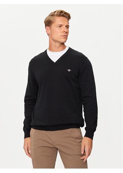 Gant Sweter Classic 8030562 Czarny Regular Fit ze sklepu MODIVO w kategorii Swetry męskie - zdjęcie 181179866