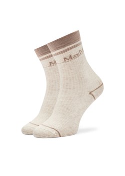 Max Mara Leisure Skarpety wysokie damskie Gabarra 2426556018 Beżowy ze sklepu MODIVO w kategorii Skarpetki damskie - zdjęcie 181180077