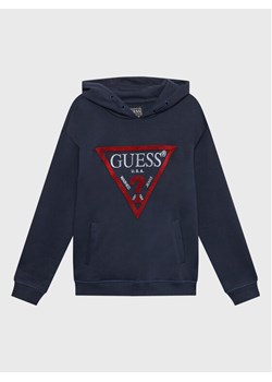 Guess Bluza L3YQ04 KAD73 Granatowy Regular Fit ze sklepu MODIVO w kategorii Bluzy chłopięce - zdjęcie 181180165