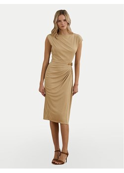LAUREN RALPH LAUREN Sukienka codzienna 250964076001 Beżowy Slim Fit ze sklepu MODIVO w kategorii Sukienki - zdjęcie 181180325