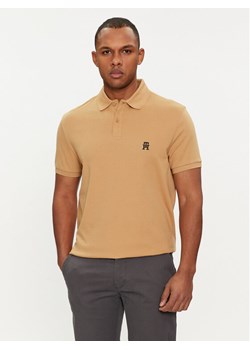 Tommy Hilfiger Polo Interlock MW0MW34783 Beżowy Regular Fit ze sklepu MODIVO w kategorii T-shirty męskie - zdjęcie 181180327