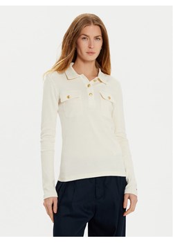 Tommy Hilfiger Polo WW0WW45308 Écru Slim Fit ze sklepu MODIVO w kategorii Bluzki damskie - zdjęcie 181180358