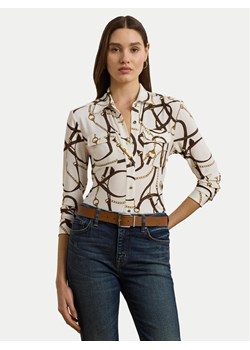 LAUREN RALPH LAUREN Koszula 200963878001 Biały Slim Fit ze sklepu MODIVO w kategorii Koszule damskie - zdjęcie 181180379