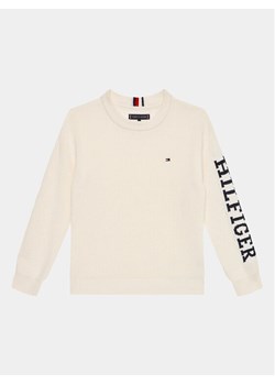 Tommy Hilfiger Sweter Monotype KB0KB08364 D Écru Regular Fit ze sklepu MODIVO w kategorii Swetry chłopięce - zdjęcie 181180485