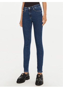Calvin Klein Jeans Jeansy J20J224020 Granatowy Skinny Fit ze sklepu MODIVO w kategorii Jeansy damskie - zdjęcie 181181375