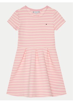 Tommy Hilfiger Sukienka codzienna KG0KG08339 M Różowy Slim Fit ze sklepu MODIVO w kategorii Sukienki dziewczęce - zdjęcie 181181518