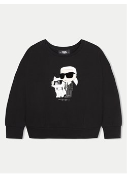 Karl Lagerfeld Kids Bluza Z30225 S Czarny Regular Fit ze sklepu MODIVO w kategorii Bluzy dziewczęce - zdjęcie 181181535